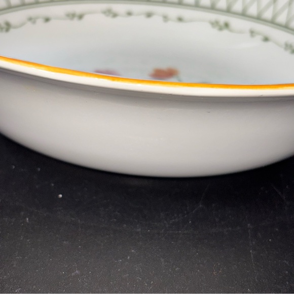 Nikko Japan Floral Patterned Ceramic Bowl Dish Scalloped Lattice 9.5x2.5” - Picture 4 of 5